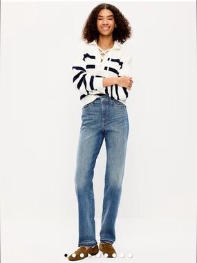 Old Navy NWT High Waisted OG Loose Jeans Size 8 Regular in Nina ( Medium Wash )